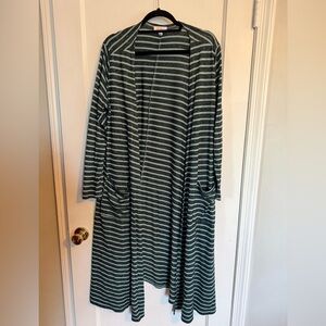 Striped Long Cardigan